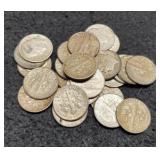 (25) Silver Roosevelt Dimes