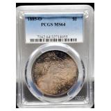 1885-O Slab Morgan Dollar PCGS MS64