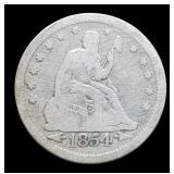1854 Liberty Seated Quarter