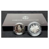 1989-S 2 Coin Proof Congressional Set w/