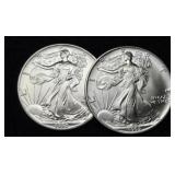 (2) Silver Eagles 1990, 1992