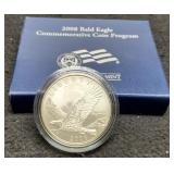 2008 Unc. Silver Dollar Comm. Bald Eagle w/