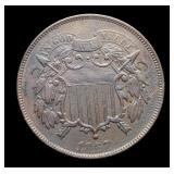1867 Two Cent w/ WE