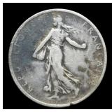 1918 France 2 Francs Silver