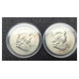 (2) F. Half Dollars Unc. 1954-D, 1963-D