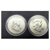(2) F. Half Dollars Unc. 1949, 1952-D