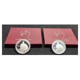 (2) 1982-S Proof Silver G. Washington Half Dollars