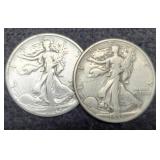 (2) W. Liberty Half Dollars 1934-D, 1936-D