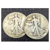 (2) W. Liberty Half Dollar 1920, 1923-S