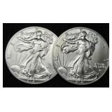 (2) 2201 T2 Silver Eagles