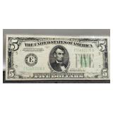 1934 $5 FR Note XF