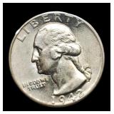 1942-D W. Quarter Unc.