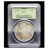 1879-S Slab Morgan Dollar PCGS MS65