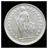 1963 Switzerland 2 Francs Silver