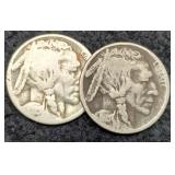 (2) 1915 Buffalo Nickels P&D