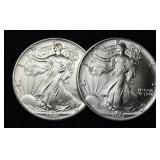 (2) Silver Eagles 1990, 1992