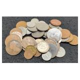 Lot w/ 57 Foreign Coins