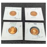 (4) Proof Lincoln Cents