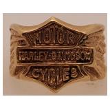 10 K Gold Harley Davidson Ring 11.1 Gram Size 8.3