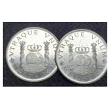 2 Mexico Fantasy 1743 8 Reales Tokens