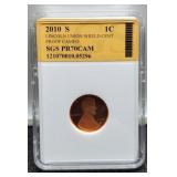 2010-S Slab Lincoln Proof Cent SGS PR70 CAM