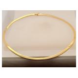 14k Gold Omega Choker Necklace