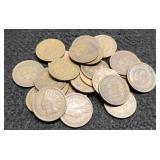 25 Indian Head Cents Back To 1892