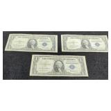 3 1935 $1 Silver Certificate Notes