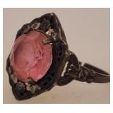 Sterling Silver Ring w/ Large Stone,