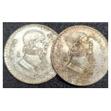 2 Mexico Peso w/ 10% Silver