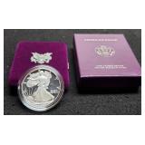 1986-S Proof Silver Eagle w/ Case & COA