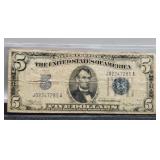 1934A $5 Silver Certificate Note