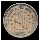 1863 Civil War Token The Flag Of Our Nation