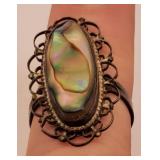 Sterling Silver Ring, Filigree Edge, Size 6.2