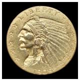 1909 $2 1/2 Gold Indian Quarter Eagle