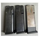 3 - Unknown 9mm Double Stack Pistol Magazines