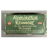 50 rnds Remington Kleanbore .25-20 Win Ammo