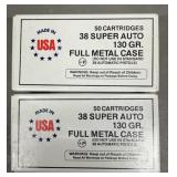 100 rnds Winchester .38 Super Auto +P Ammo