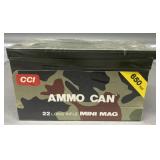 650 rnd Ammo Can CCI .22LR Mini Mag Ammo