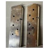 2 - Stainless 1911 .45 ACP 6 rnd Magazines
