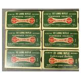 6 Boxes Remington-UMC Kleanbore .22LR Ammo