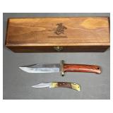 Winchester 2 Knife Set in Wood Presentation Box