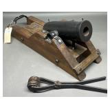 Large Custom Cannon on Wood Carriage