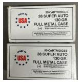 100 rnds Winchester .38 Super Auto +P Ammo