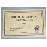Early Smith & Wesson Price/Parts Catalogue
