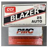 100 rnds .25 Auto Ammo