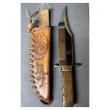 CVA Sheath Knife & Leather Sheath