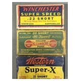 3 - Vintage Boxes .22 Short Ammo