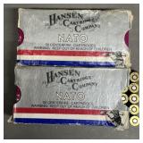 100 rnds Hansen 9mm Ammo