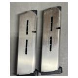 2 - Wilson Combat 1911 .45 ACP Stainless Magazines